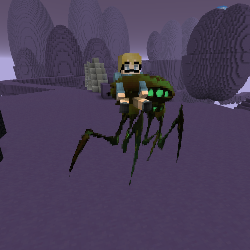 An Operator riding a PNG Krab after using the Power of Love on it