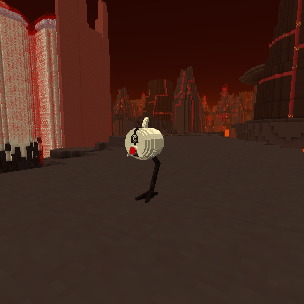 A Cyberhopper in the Volcano Replika