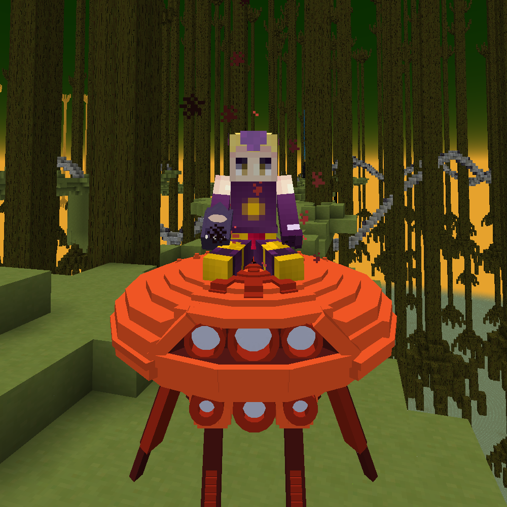 A xanafied player riding a Krab