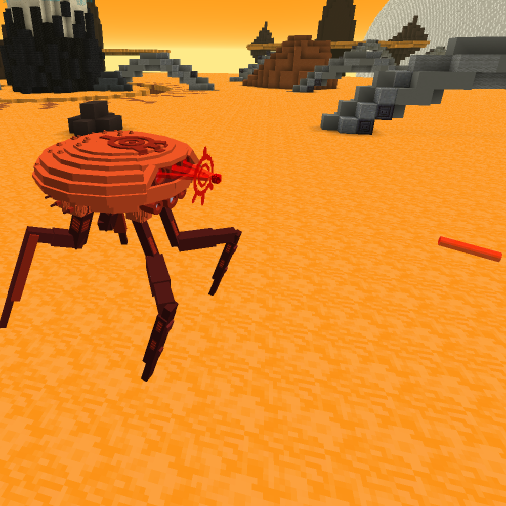 A Krab shooting a laser