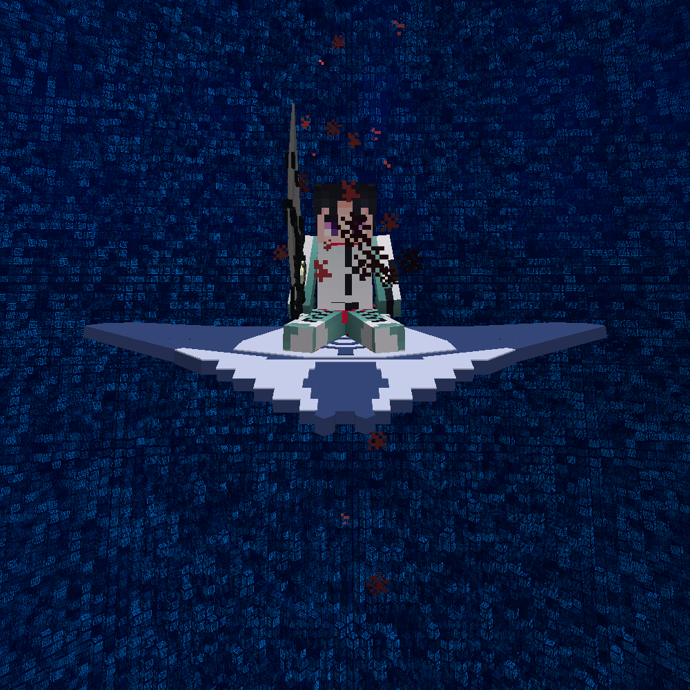 A xanafied player riding a Manta