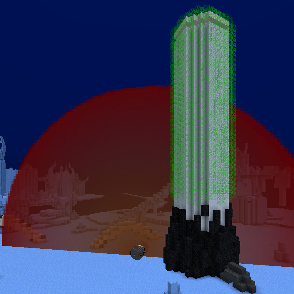 A Megatank hitting a Jeremy tower in the Ice Sector