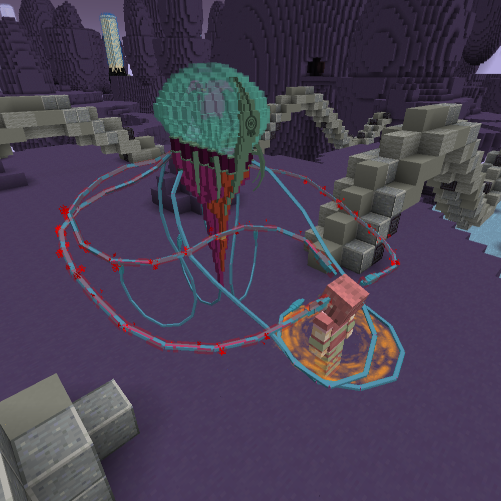 Third-person view while grabbed by the Scyphozoa