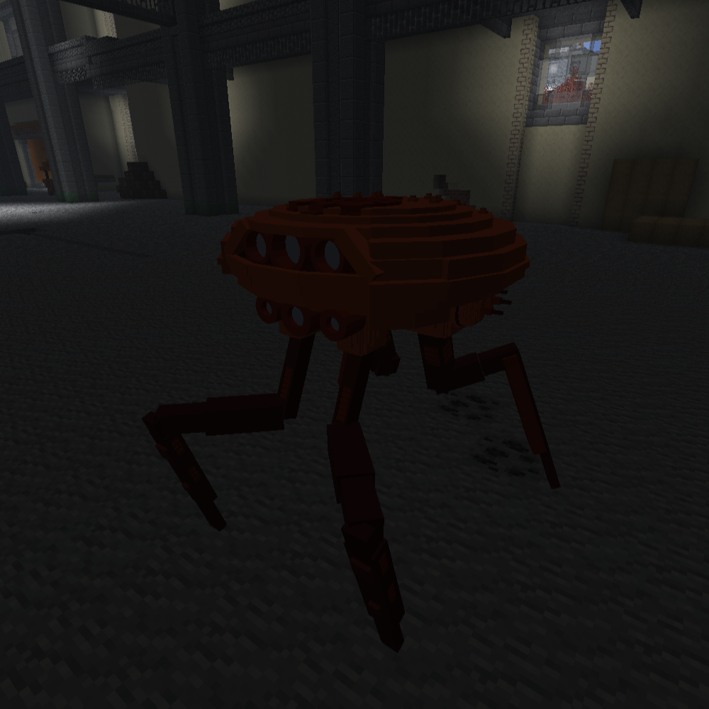 A Krab within the factory's cathedral