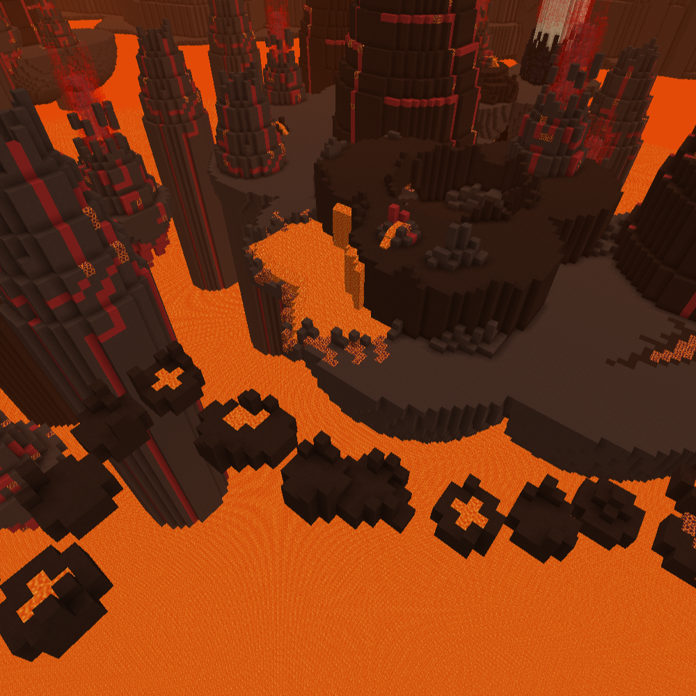 An overview of the Volcano Replika, close to tower 4